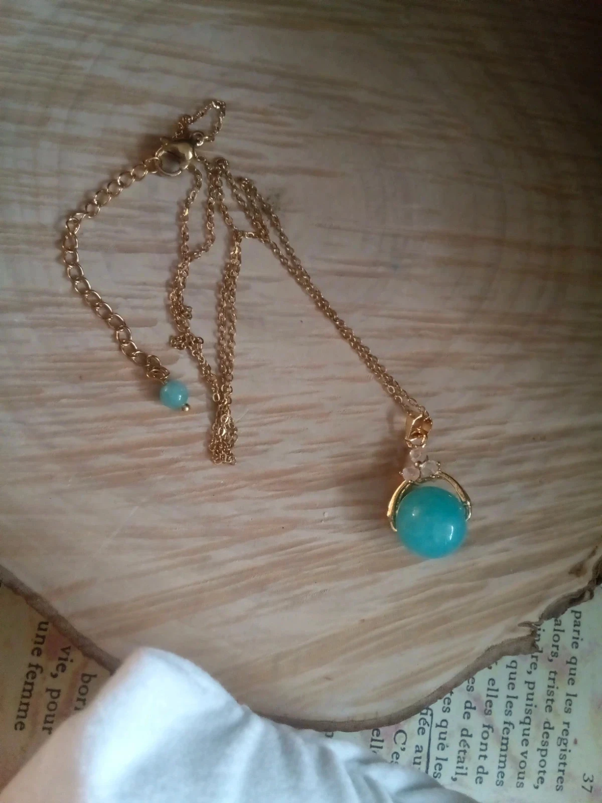 Collier amazonite naturelle – photo 2